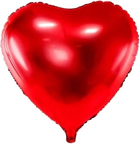 Ballon en aluminium cœur 45 cm rouge