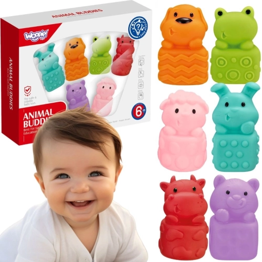 Woopie Baby animaux sensoriels souples pour le bain - 6 pièces
