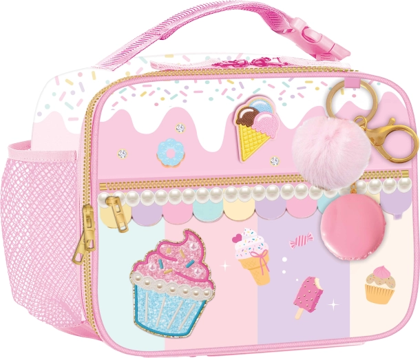 Sac isotherme pour déjeuner enfant « Panier arc-en-ciel » avec porte-clés