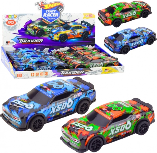 Voiture de course à friction avec lumières et sons