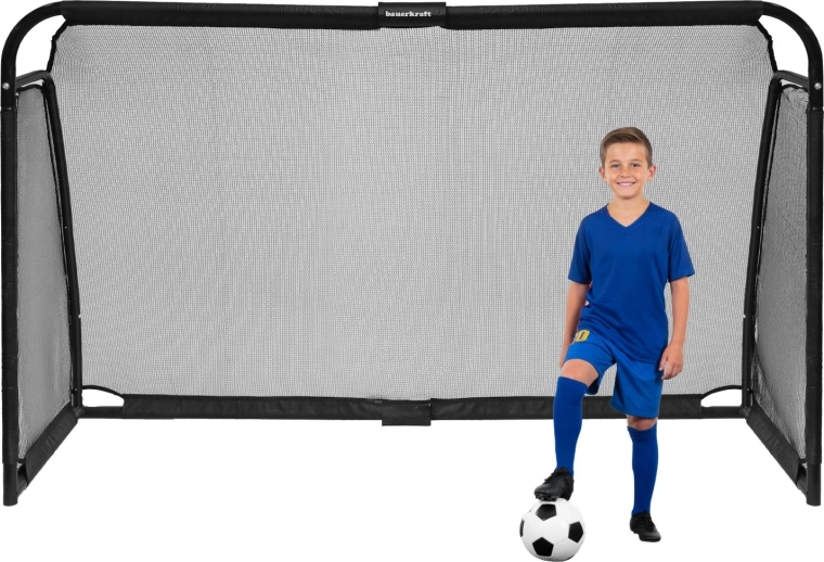 But de football Bauerkraft 300 × 200 × 90 cm, en acier, noir