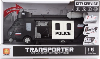 Hélicoptère de police avec lumière et son