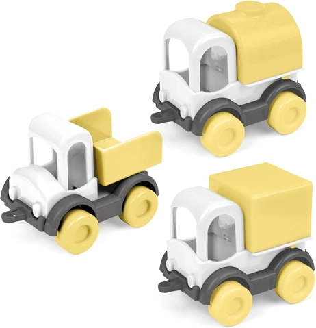 Wader Kid Cars Trio matin ensoleillé – set de 3 petites voitures (10 cm)