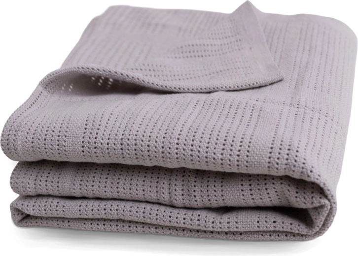 Babymatex couverture tricotée en coton Sisi grise 75 × 100 cm