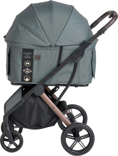 FIKAGO poussette pour chiens et chats Agile 2 Vintage Green