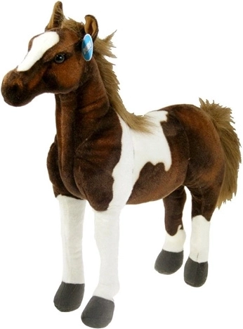 Cheval pie en peluche 55 cm