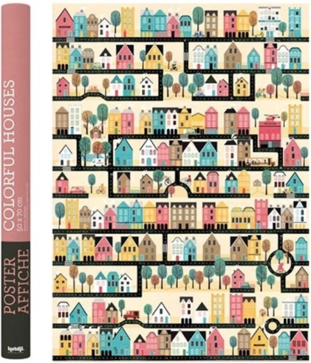 Affiche Maisons Colorées