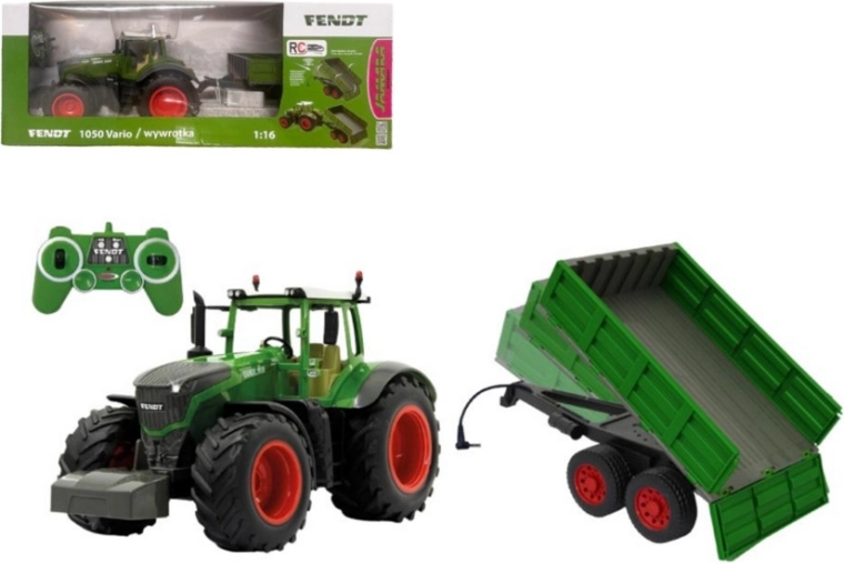 Tracteur RC Fendt 1050 Vario 1:16 avec remorque Jamara
