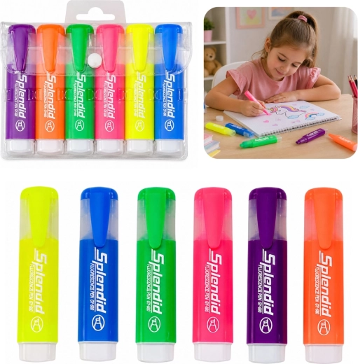 Set de surligneurs pastel - 6 pièces