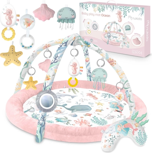 Tapis d’éveil éducatif interactif Nukido Ocean – rose