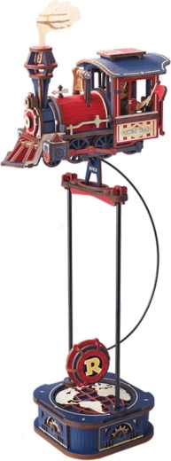 RoboTime ROKR puzzle mécanique 3D en bois : train express à vapeur avec pendule