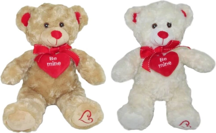 Ours en peluche avec cœur 20 cm