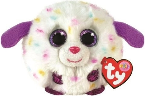 Peluche TY Puffies Munchkin – petit chien blanc