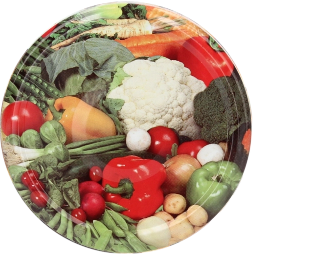 Couvercle métallique pour bocaux 66 mm avec motif chou-fleur