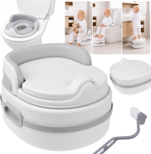 Pot pour enfant 3 en 1 (pot, marchepied et réducteur de WC avec repose-pieds)
