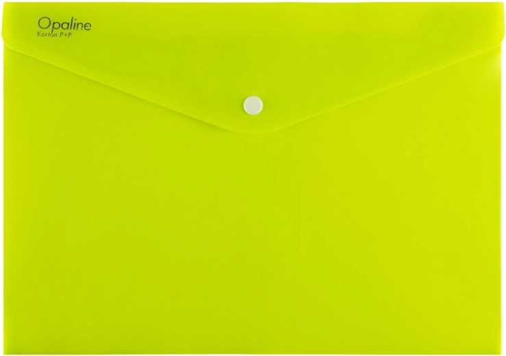 Pochette à bouton-pression Opaline, A4, vert citron
