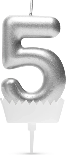 Bougie de gâteau chiffre 5