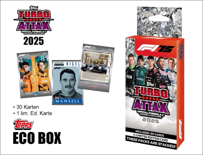 Turbo Attax Formula 1 2025 eco box avec cartes à collectionner