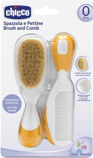 Chicco peigne et brosse pour bébés bleu
