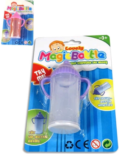Biberon magique pour poupée bébé avec liquide disparaissant 16 cm - 1 pièce
