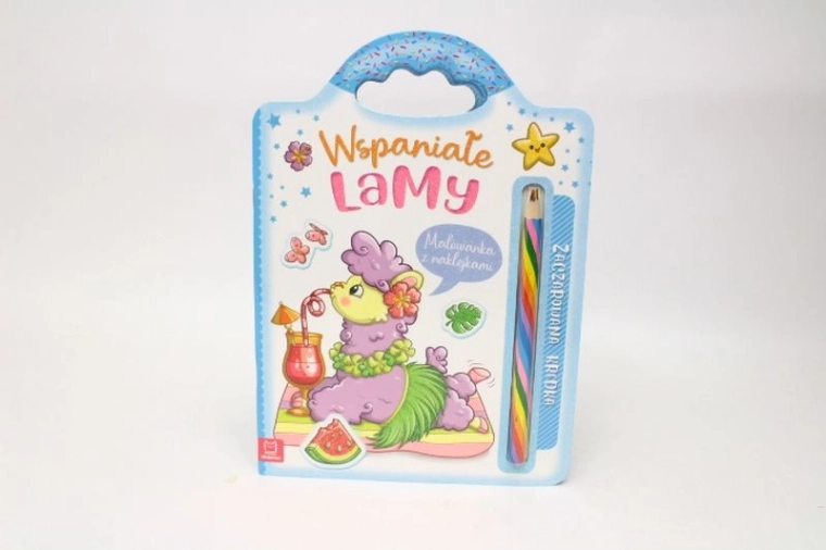 Coloriage magique avec crayon pastel arc-en-ciel – lamas géniaux