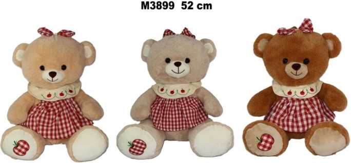 Ours en peluche habillé de 52 cm - 1 pièce