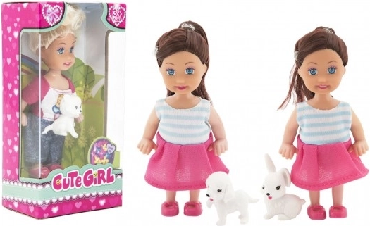 Poupée avec animal de compagnie