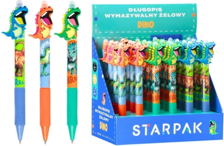Stylo gel effaçable Dino - 1 pièce