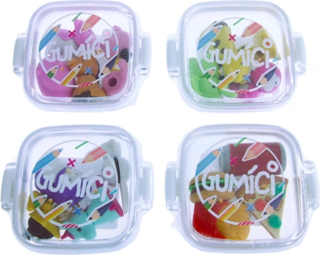 Mini-gommes façonnées – lot de 4 pièces