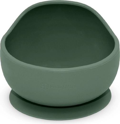 Bol en silicone avec ventouse PETITE&MARS Take&Match Misty Green 360 ml