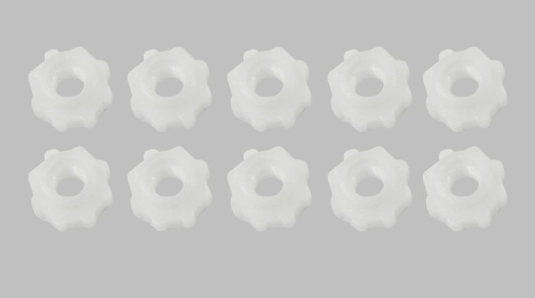 Écrous en nylon M6 × 25 mm - 10 pièces