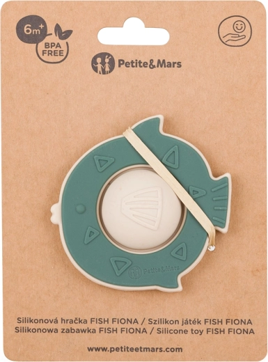 Petite&Mars jouet en silicone Fish Fiona – misty green