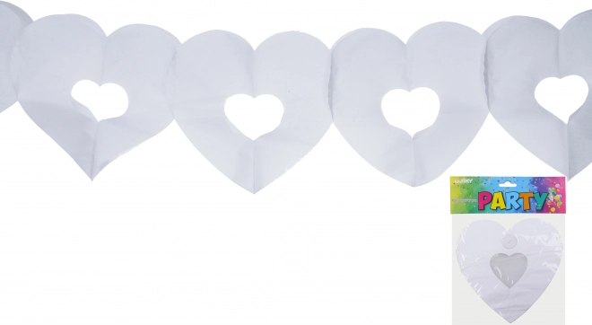 Guirlande blanche cœurs 3 m