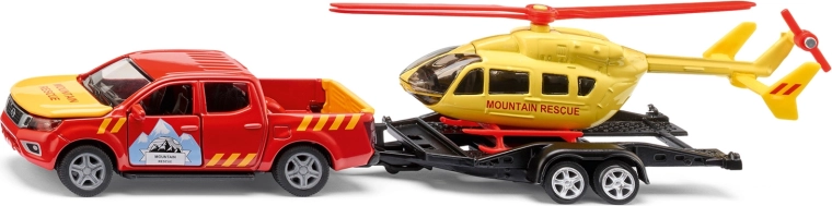 Siku Super service de secours en montagne Nissan Navara avec hélicoptère
