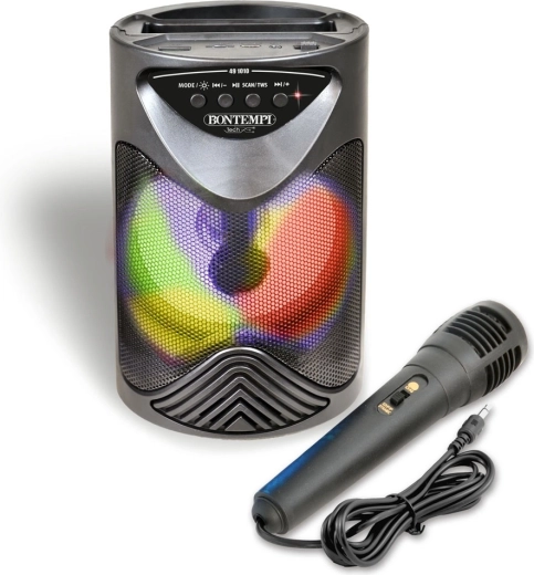 Enceinte karaoké sans fil Bontempi avec microphone et éclairage RGB