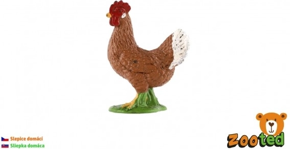 Figurine de poule en plastique 4 cm