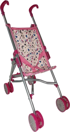 Poussette canne pour enfant rose avec licorne