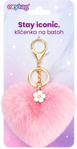 Porte-clés fashion Oxybag cœur rose