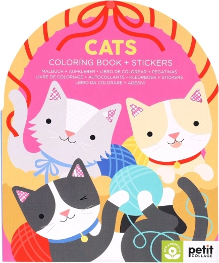 Petit Collage Livre de coloriage avec autocollants Chatons