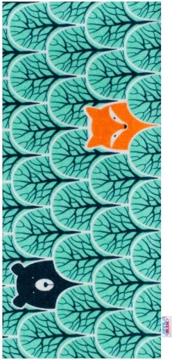 Lange en flanelle avec motif turquoise animaux