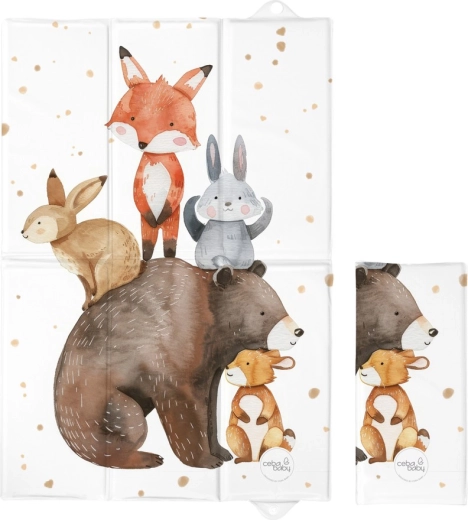 Matelas à langer de voyage Ceba Baby Basic Forest Friends 60 × 40 cm