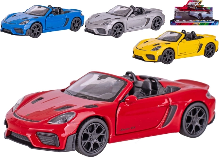 Modèle de voiture en métal Welly Porsche 718 Spyder RS à rétrofriction 12 cm