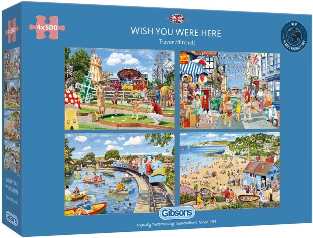 Gibsons Puzzle « Wish You Were Here » 4×500 pièces