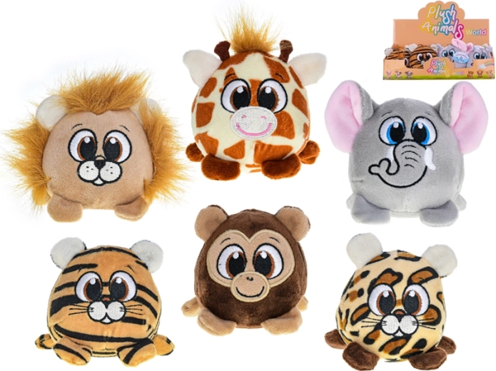 Peluche safari 10 cm – ronde et toute douce pour bébés