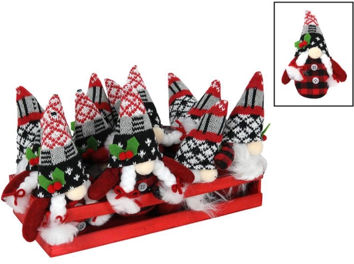 Figurine de Noël en peluche 15 cm – assortiment de modèles, rouge