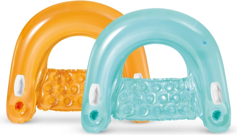 Fauteuil flottant gonflable avec poignées et porte-gobelets INTEX 147 × 99 cm