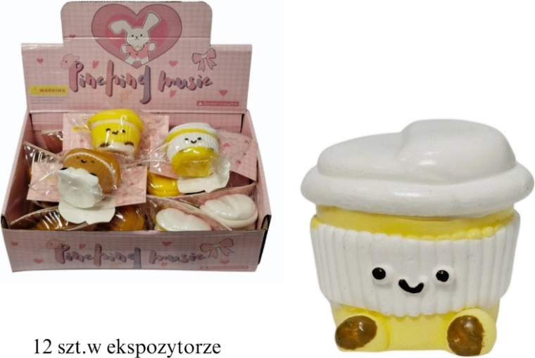 Jouet antistress à presser en forme de cupcake - 1 pièce