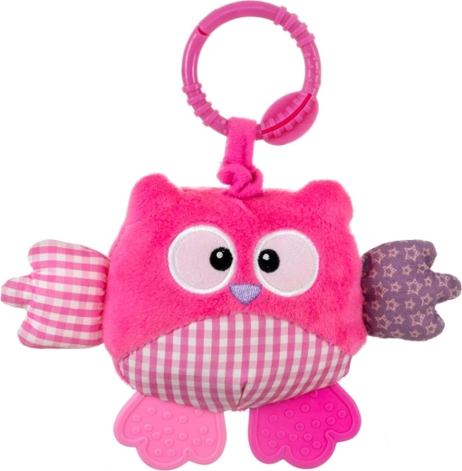 Chouette suspendue en peluche Milly Mally Cutie owl rose - 1 pièce