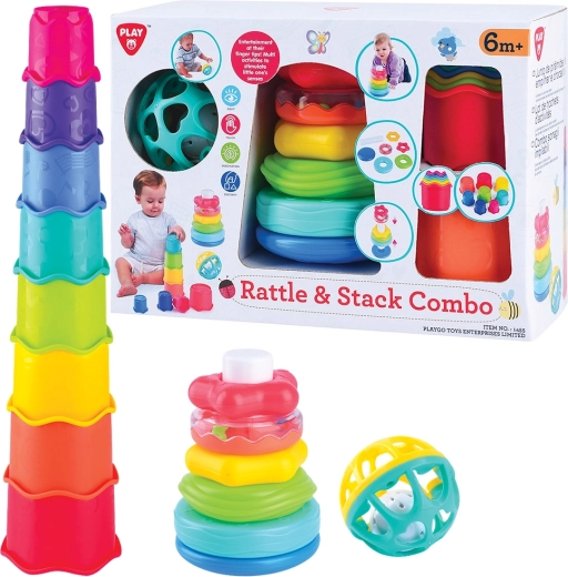 PlayGo set de hochets et d’anneaux à empiler