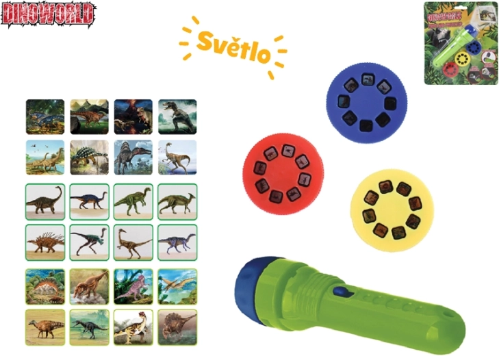 Lampe projecteur Dinoworld avec dinosaures, 24 images